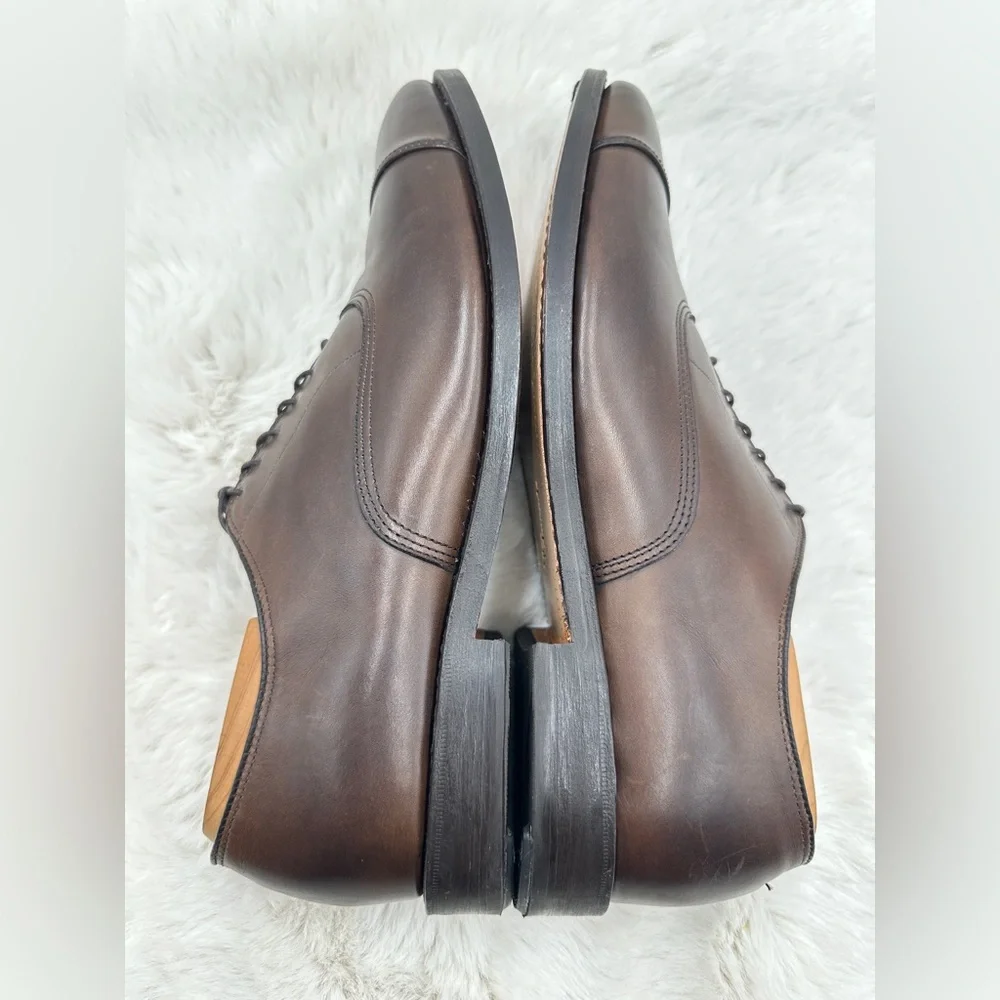 NWOT Allen Edmonds Park Avenue‎ Cap-toe dress shoe Brown oxfords 10.5 B